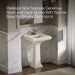 KOHLER K-2238-4 Memoirs 24-1/4" rectangular pedestal bathroom sink, biscuit - view 4