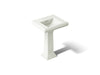 KOHLER K-2238-4 Memoirs 24-1/4" rectangular pedestal bathroom sink, dune