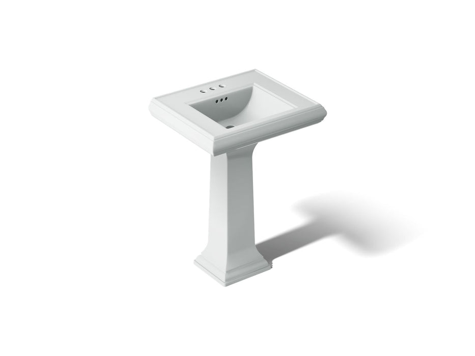 KOHLER K-2238-4 Memoirs 24-1/4" rectangular pedestal bathroom sink, ice grey