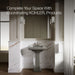 KOHLER K-2238-4 Memoirs 24-1/4" rectangular pedestal bathroom sink, thunder grey - view 5