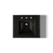 KOHLER K-2238-8 Memoirs 24-1/4" rectangular pedestal bathroom sink, black black - view 4