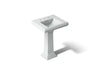 KOHLER K-2238-8 Memoirs 24-1/4" rectangular pedestal bathroom sink, ice grey