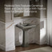 KOHLER K-2238-8 Memoirs 24-1/4" rectangular pedestal bathroom sink, thunder grey - view 4