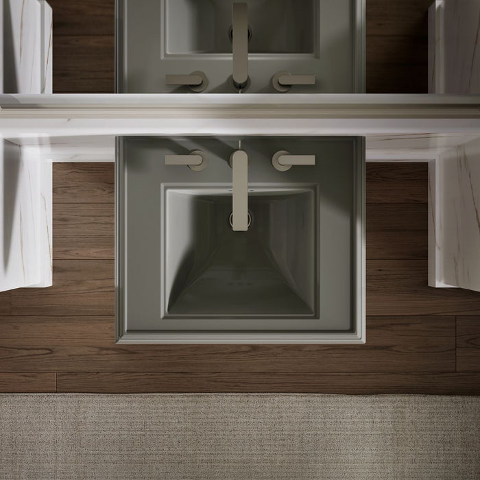 KOHLER K-2238-8 Memoirs 24-1/4" rectangular pedestal bathroom sink, thunder grey - view 5
