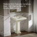 KOHLER K-2258-1 Memoirs 27-1/4" rectangular pedestal bathroom sink, biscuit - view 4