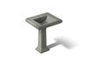 KOHLER K-2258-1 Memoirs 27-1/4" rectangular pedestal bathroom sink, thunder grey
