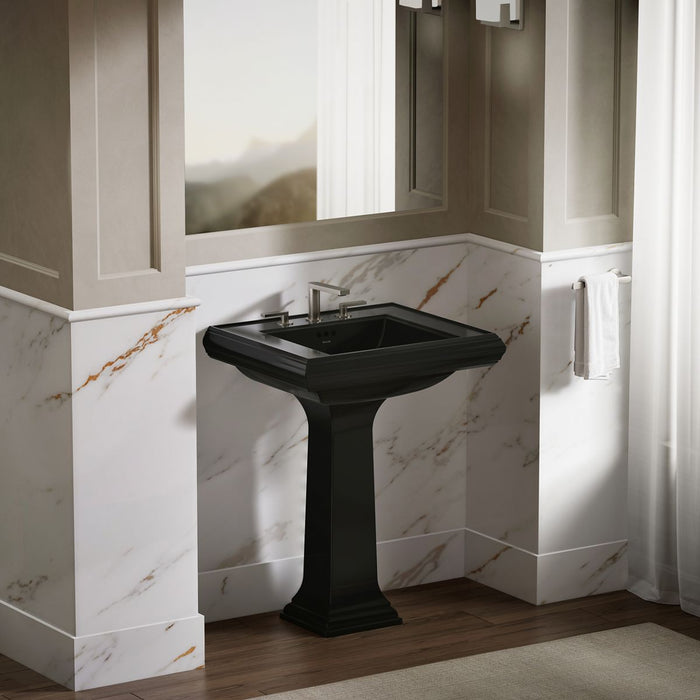 KOHLER K-2259-8 Memoirs Pedestal/console table bathroom sink basin with 8" widespread faucet holes