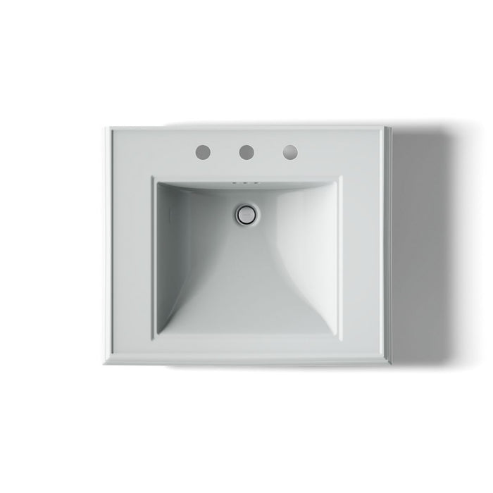 KOHLER KOHLER K-2259-8 Memoirs Pedestal/console table bathroom sink basin with 8" widespread faucet holes