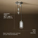 3/4 view of product with dimensions