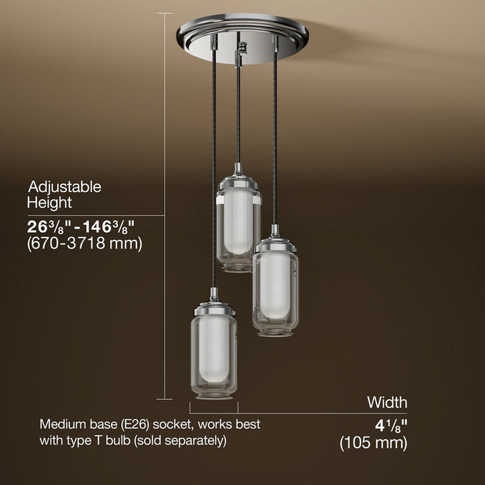 3/4 view of product with dimensions