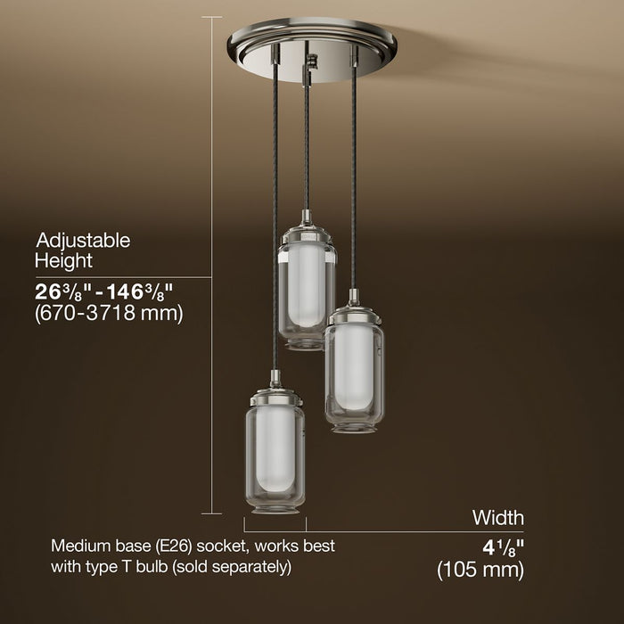 3/4 view of product with dimensions
