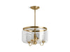 KOHLER K-22656-CH03 Artifacts 22" chandelier, moderne brushed gold