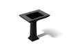 KOHLER K-2268-1 Memoirs 30-3/4" rectangular pedestal bathroom sink, black black