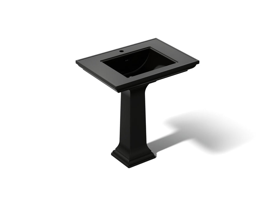 KOHLER K-2268-1 Memoirs 30-3/4" rectangular pedestal bathroom sink, black black