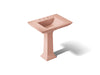 KOHLER K-2268-8 Memoirs 30-3/4" rectangular pedestal bathroom sink, 150th peachblow