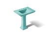 KOHLER K-2268-8 Memoirs 30-3/4" rectangular pedestal bathroom sink, 150th spring green