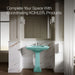 KOHLER K-2268-8 Memoirs 30-3/4" rectangular pedestal bathroom sink, 150th spring green - view 5