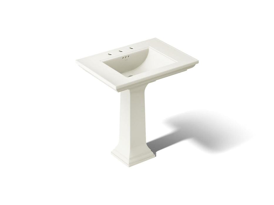 KOHLER K-2268-8 Memoirs 30-3/4" rectangular pedestal bathroom sink, biscuit