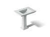 KOHLER K-2268-8 Memoirs 30-3/4" rectangular pedestal bathroom sink, ice grey