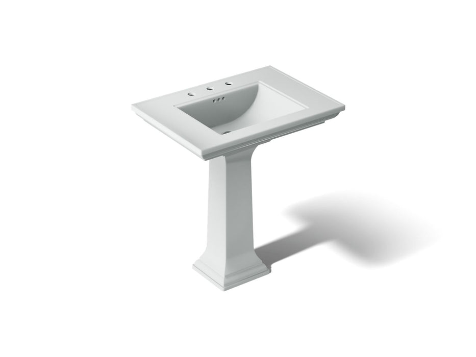 KOHLER K-2268-8 Memoirs 30-3/4" rectangular pedestal bathroom sink, ice grey