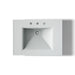 KOHLER K-2268-8 Memoirs 30-3/4" rectangular pedestal bathroom sink, ice grey - view 3