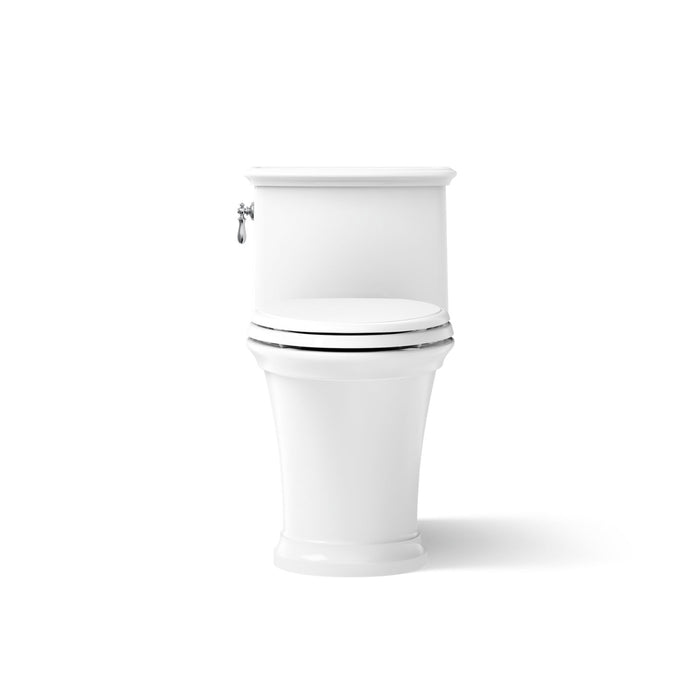 KOHLER K-22695 Harken One-piece Compact Elongated Toilet with Skirted Trapway, 1.28 GPF