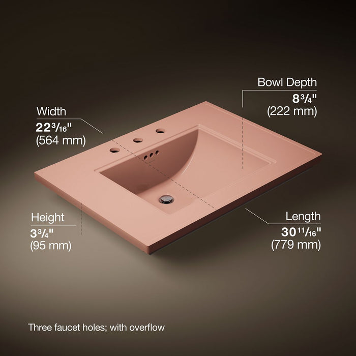 KOHLER KOHLER K-2269-8 Memoirs 30" pedestal/console table bathroom sink