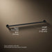 3/4 view of product with dimensions