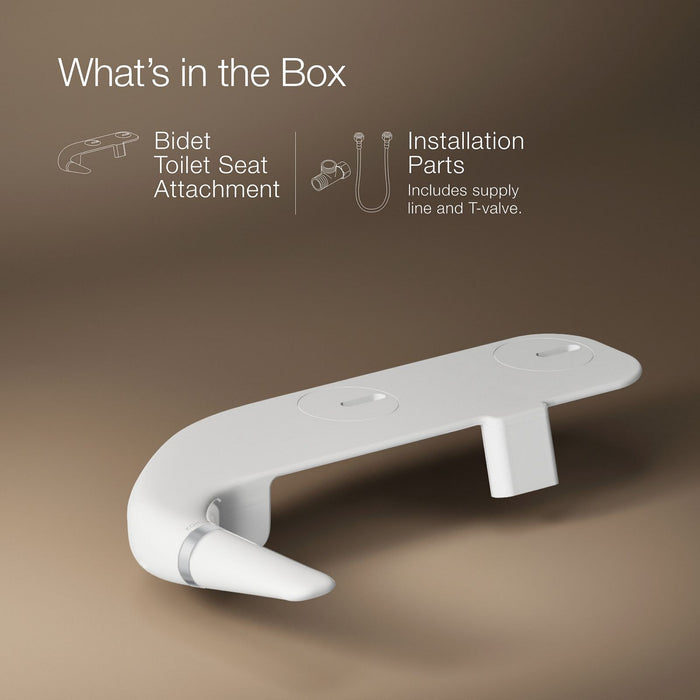 KOHLER K-22860 PureWash Toilet Seat Attachment for Bidet Functionality