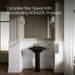 KOHLER K-2286-4 Devonshire 24-1/4" rectangular pedestal bathroom sink, black black - view 5
