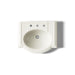 KOHLER K-2286-8 Devonshire 24-1/4" rectangular pedestal bathroom sink, biscuit - view 3