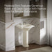 KOHLER K-2286-8 Devonshire 24-1/4" rectangular pedestal bathroom sink, biscuit - view 4
