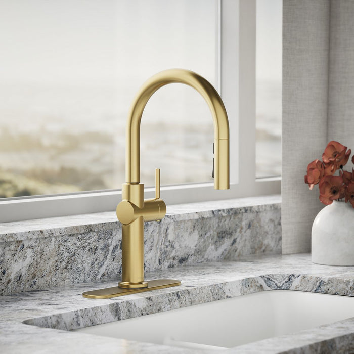 KOHLER Crue Pull-down kitchen sink faucet with three-function sprayhead