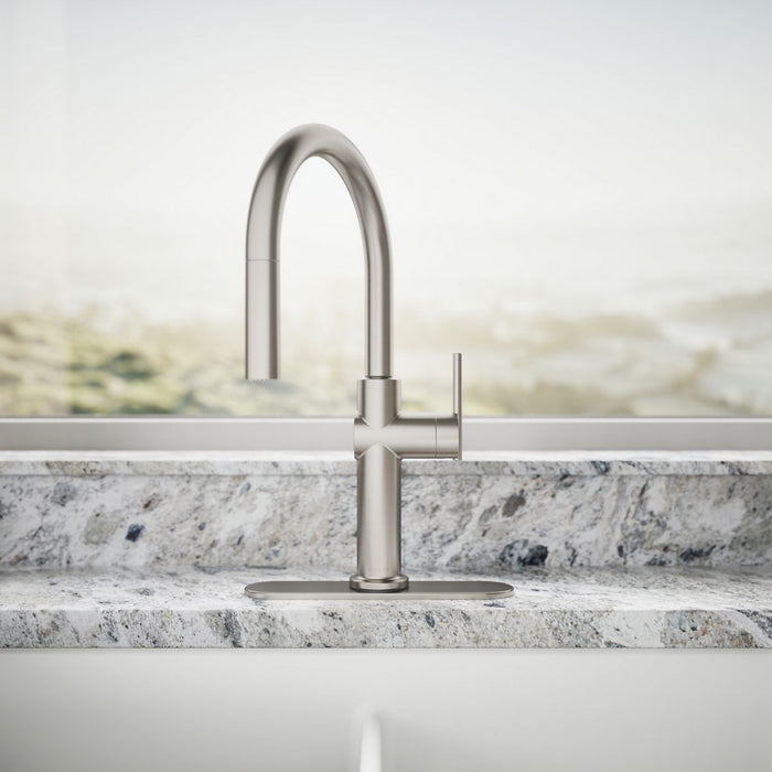 KOHLER K-22972 Crue Pull-down kitchen sink faucet with three-function sprayhead