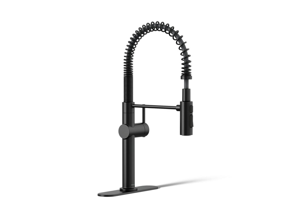 KOHLER Crue Semi-professional kitchen sink faucet with three-function sprayhead