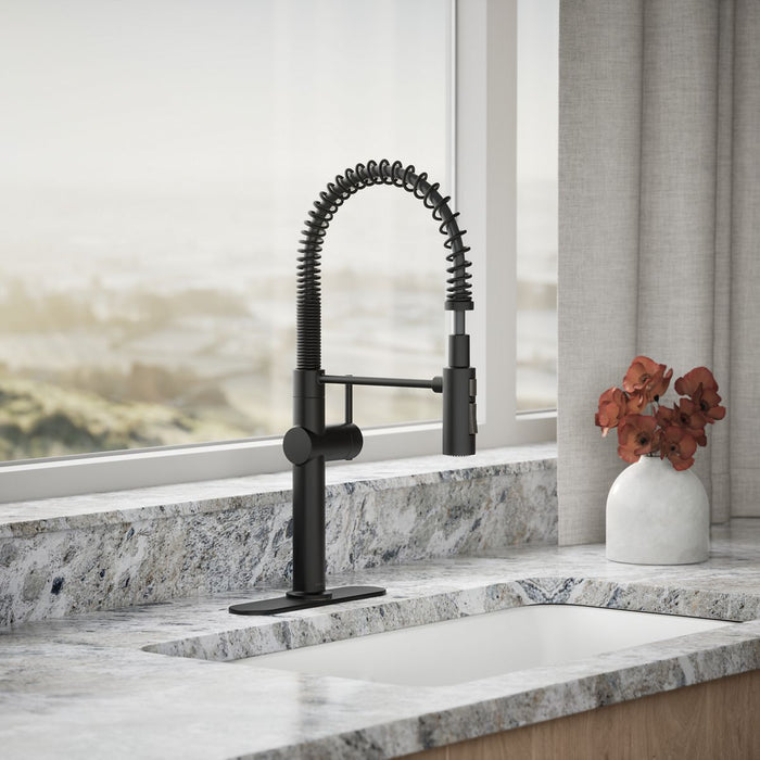 KOHLER Crue Semi-professional kitchen sink faucet with three-function sprayhead