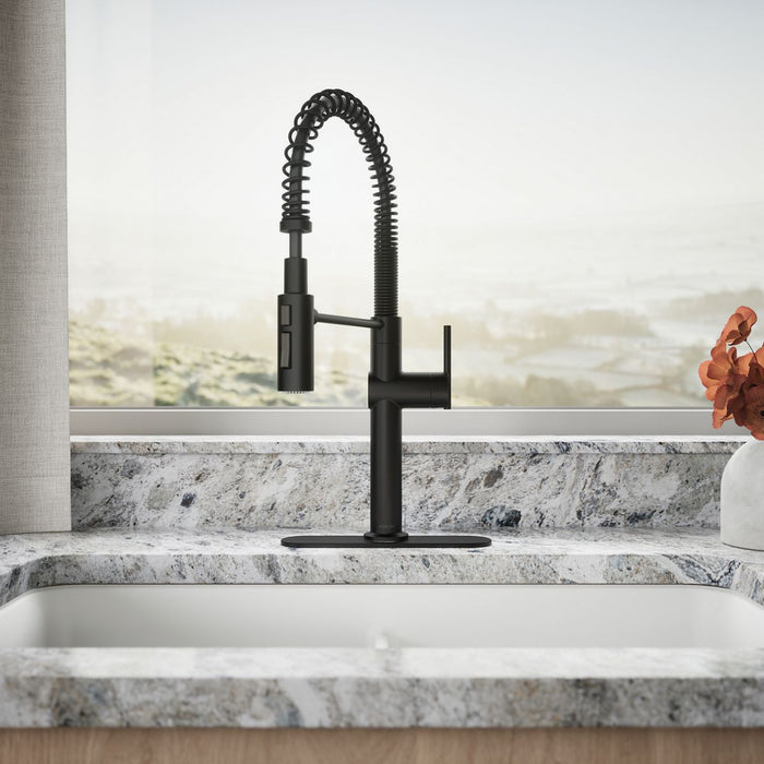 KOHLER Crue Semi-professional kitchen sink faucet with three-function sprayhead