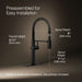 KOHLER Crue Semi-professional kitchen sink faucet with three-function sprayhead