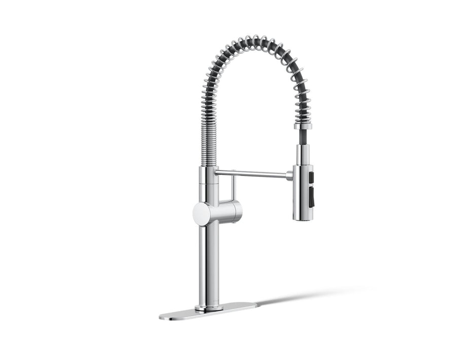 KOHLER Crue Semi-professional kitchen sink faucet with three-function sprayhead