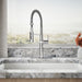 KOHLER Crue Semi-professional kitchen sink faucet with three-function sprayhead