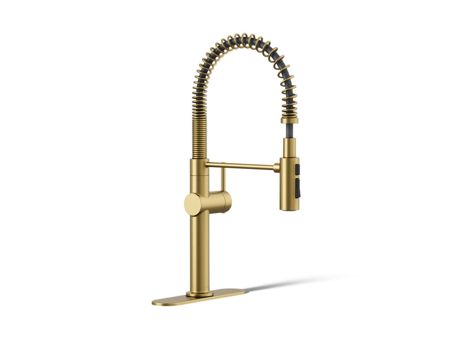 KOHLER Crue Semi-professional kitchen sink faucet with three-function sprayhead