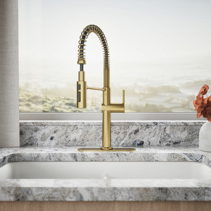 KOHLER Crue Semi-professional kitchen sink faucet with three-function sprayhead