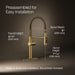 KOHLER Crue Semi-professional kitchen sink faucet with three-function sprayhead
