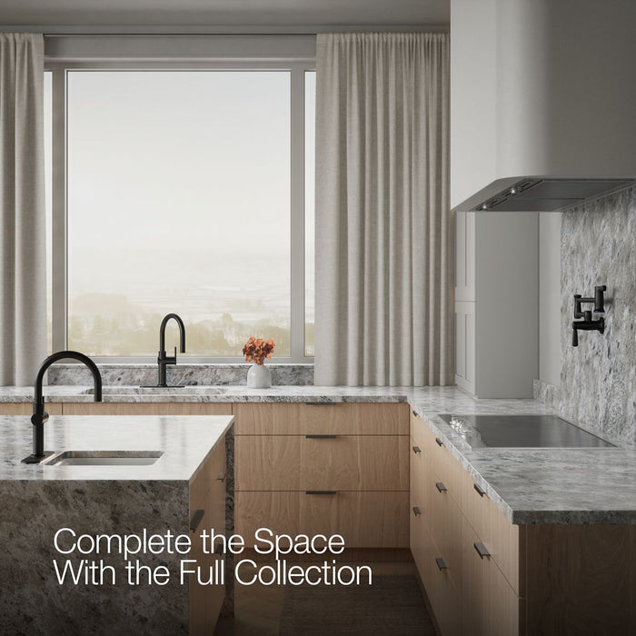 Up to 2 walls & multiple product categories visible, 1-point perspective