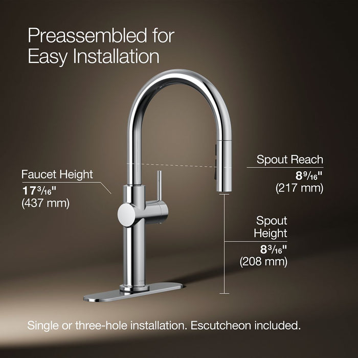 3/4 view of product with dimensions