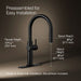 Kohler Crue Touchless pull-down kitchen sink faucet with three-function sprayhead