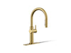 KOHLER K-22974 Crue Touchless pull-down kitchen sink faucet with three-function sprayhead