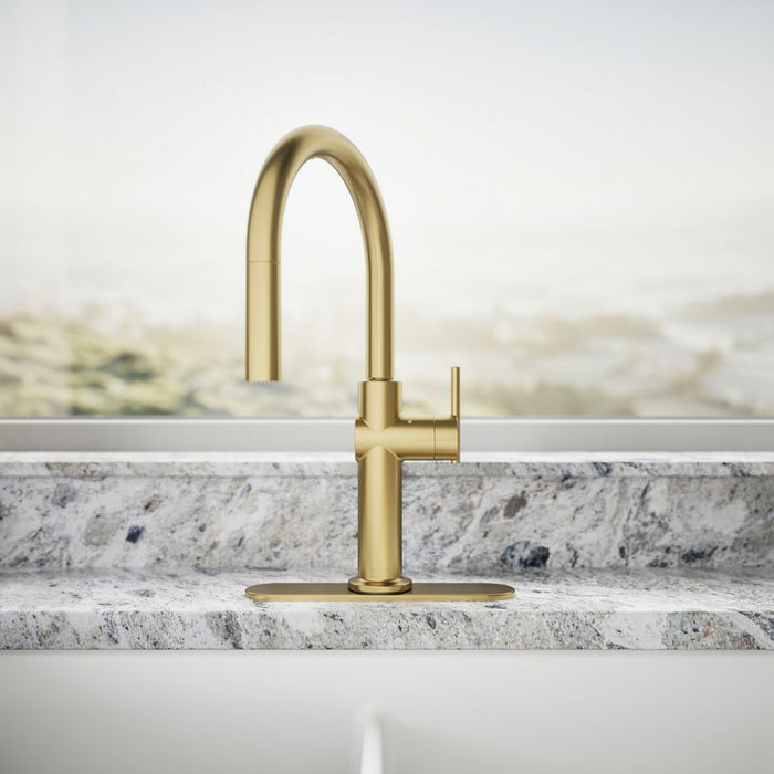 Kohler Crue Touchless pull-down kitchen sink faucet with three-function sprayhead
