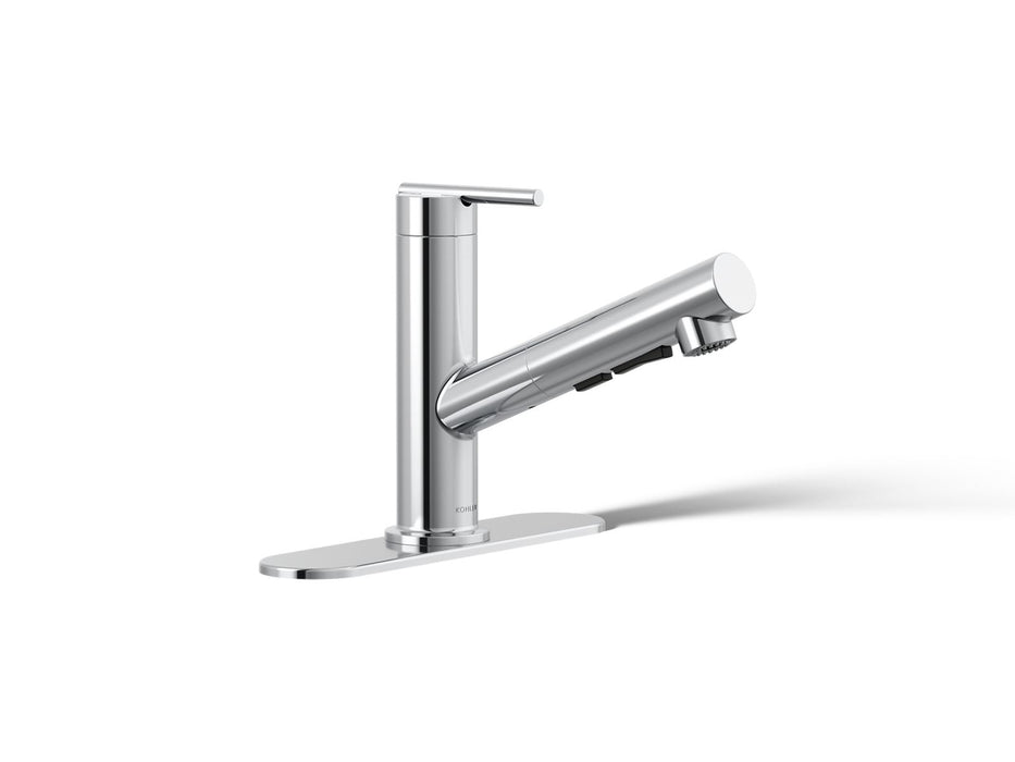 KOHLER Crue Pull-out kitchen sink faucet with three-function sprayhead