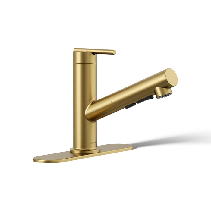 KOHLER Crue Pull-out kitchen sink faucet with three-function sprayhead